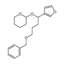 2-(4-(benzyloxy)-1-(furan-3-yl)butoxy)tetrahydro-2H-pyran Structure