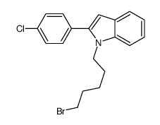 1-(5-bromopentyl)-2-(4-chlorophenyl)indole结构式
