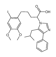 5-(2-iodo-4,5-dimethoxy-phenyl)-2-(5-isobutyl-4-phenyl-imidazol-1-yl)-pentanoic acid结构式