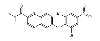 6-(2,6-dibromo-4-nitrophenoxy)-N-methylquinoline-2-carboxamide Structure