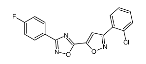 5-[3-(2-chlorophenyl)-1,2-oxazol-5-yl]-3-(4-fluorophenyl)-1,2,4-oxadiazole Structure
