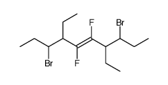 3,8-dibromo-4,7-diethyl-5,6-difluorodec-5-ene结构式