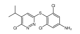 3,5-dichloro-4-(6-chloro-5-isopropyl-pyridazin-3-ylsulfanyl)-phenylamine结构式