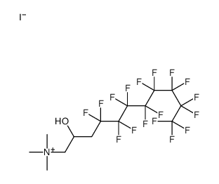 (4,4,5,5,6,6,7,7,8,8,9,9,10,10,11,11,11-heptadecafluoro-2-hydroxyundecyl)trimethylammonium iodide Structure