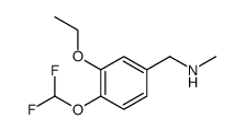 Benzenemethanamine, 4-(difluoromethoxy)-3-ethoxy-N-methyl结构式
