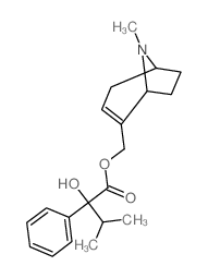 MANDELIC ACID, alpha-ISOPROPYL-, (2,3-DIDEHYDRO-1-alpha-H,5-alpha-H-TROPAN-2-YL)结构式