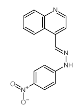 4-nitro-N-(quinolin-4-ylmethylideneamino)aniline Structure