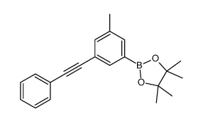 4,4,5,5-tetramethyl-2-[3-methyl-5-(2-phenylethynyl)phenyl]-1,3,2-dioxaborolane Structure