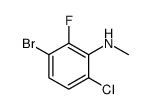 Benzenamine, 3-bromo-6-chloro-2-fluoro-N-methyl- Structure