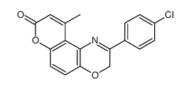 2-(4-chlorophenyl)-10-methyl-3H-pyrano[3,2-f][1,4]benzoxazin-8-one结构式