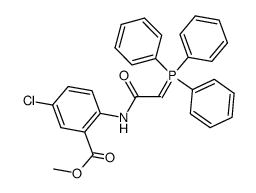 methyl 5-chloro-2-(2-(triphenyl-λ5-phosphanyliden)-acetylamino)benzoate结构式