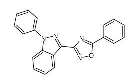 5-phenyl-3-(1-phenylindazol-3-yl)-1,2,4-oxadiazole结构式