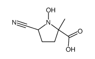 5-cyano-1-hydroxy-2-methyl-pyrrolidine-2-carboxylic acid结构式