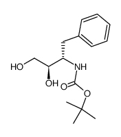 ((1S,2R)-1-benzyl-2,3-dihydroxypropyl)carbamic acid tert-butyl ester结构式