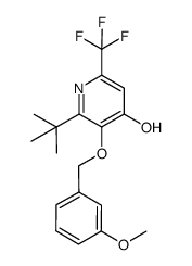 2-tert-butyl-3-[(3-methoxybenzyl)oxy]-6-(trifluoromethyl)-4-pyridinol结构式