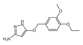 5-[(4-ethoxy-3-methoxy-phenyl)methoxy]-1H-pyrazol-3-amine结构式
