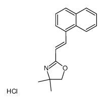 4,4-Dimethyl-2-((E)-2-naphthalen-1-yl-vinyl)-4,5-dihydro-oxazole; hydrochloride Structure