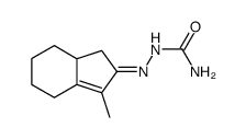 1-methyl-3,3a,4,5,6,7-hexahydro-inden-2-one semicarbazone结构式