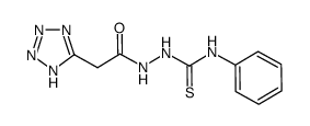 4-phenyl-1-[(tetrazol-5-yl)acetyl]thiosemicarbazide Structure