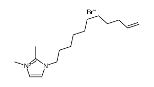 1-(undec-10-enyl)-2,3-dimethylimidazolium bromide结构式