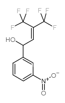 1-(m-Nitrophenyl)-4,4,4-trifluoro-3-trifluoromethyl-2-buten-1-ol结构式