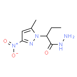 2-(5-METHYL-3-NITRO-PYRAZOL-1-YL)-BUTYRIC ACID HYDRAZIDE结构式