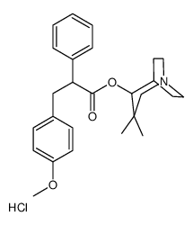 (3,3-dimethyl-1-azabicyclo[3.2.2]nonan-4-yl) 3-(4-methoxyphenyl)-2-phenylpropanoate,hydrochloride Structure