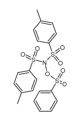 O-Benzolsulfonyl-N,N-bis-[p-toluolsulfonyl]-hydroxylamin Structure