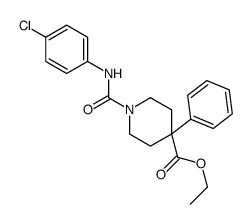 ethyl 1-[(4-chlorophenyl)carbamoyl]-4-phenylpiperidine-4-carboxylate Structure