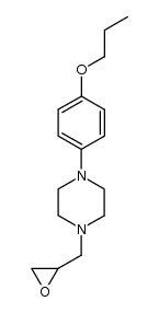 1-(oxiran-2-ylmethyl)-4-(4-propoxyphenyl)piperazine结构式