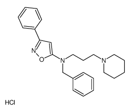 N-benzyl-3-phenyl-N-(3-piperidin-1-ylpropyl)-1,2-oxazol-5-amine,hydrochloride Structure