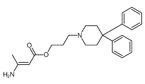 3-(4,4-diphenylpiperidin-1-yl)propyl 3-aminobut-2-enoate Structure