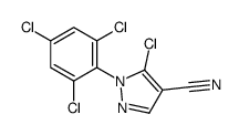 5-chloro-1-(2,4,6-trichlorophenyl)pyrazole-4-carbonitrile结构式