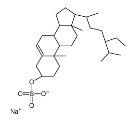 sodium,[(3S,8S,9S,10R,13R,14S,17R)-17-[(2R,5R)-5-ethyl-6-methylheptan-2-yl]-10,13-dimethyl-2,3,4,7,8,9,11,12,14,15,16,17-dodecahydro-1H-cyclopenta[a]phenanthren-3-yl] sulfate结构式