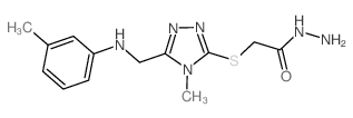 2-[(4-Methyl-5-{[(3-methylphenyl)amino]methyl}-4H-1,2,4-triazol-3-yl)thio]acetohydrazide结构式