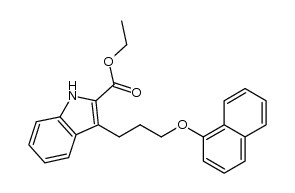 ethyl 3-(3-(naphthalen-1-yloxy)propyl)-1H-indole-2-carboxylate Structure