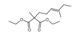 methyl-(4-methyl-hex-3-enyl)-malonic acid diethyl ester结构式