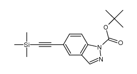 tert-butyl 5-((trimethylsilyl)ethynyl)-1H-indazole-1-carboxylate结构式