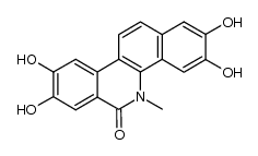 2,3,8,9-tetrahydroxy-5-methyl-5H-benzo[c]phenanthridin-6-one结构式