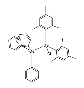 1-chloro-1,1-dimesityl-2,2,2-triphenyldigermane结构式