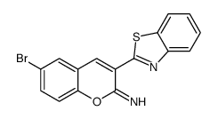 3-(1,3-benzothiazol-2-yl)-6-bromochromen-2-imine Structure