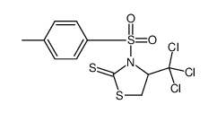 3-(4-methylphenyl)sulfonyl-4-(trichloromethyl)-1,3-thiazolidine-2-thione结构式