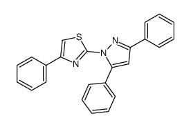 2-(3,5-diphenylpyrazol-1-yl)-4-phenyl-1,3-thiazole Structure