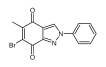 6-bromo-5-methyl-2-phenylindazole-4,7-dione结构式