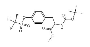 Methyl 2-(tert-butoxycarbonylamino)-3-(4-(trifluoromethylsulfonyloxy)phenyl)propanoate结构式