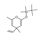 tert-Butyl-(4,6-dimethyl-4-vinyl-4H-pyran-2-yloxy)-dimethyl-silane Structure