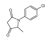 1-(4-chlorophenyl)-5-methylpyrrolidine-2,4-dione结构式