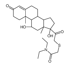 2-[2-[(10R,11S,13S,17R)-11,17-dihydroxy-10,13-dimethyl-3-oxo-2,6,7,8,9,11,12,14,15,16-decahydro-1H-cyclopenta[a]phenanthren-17-yl]-2-oxoethyl]sulfanyl-N,N-diethylacetamide Structure