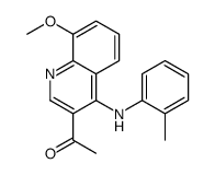 1-[8-methoxy-4-(2-methylanilino)quinolin-3-yl]ethanone Structure