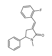 (E)-3-(2-fluorobenzylidene)-1-methyl-5-phenylpyrrolidin-2-one结构式